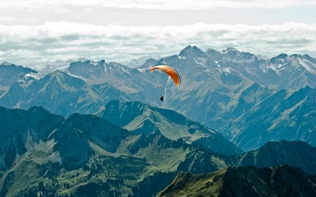 Alps in Bavaria, Germany - paraglider, bavaria, alps, mountains, germany