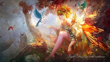 Fantasy Girl - Girl, Look, Art, Wings