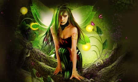 Lovely Fairy - fairy, fantasy, forest, wings