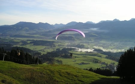 Paragliding in Germany - sport, paraglider, Germany, mountains