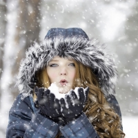 Winter Redhead Female Portrait