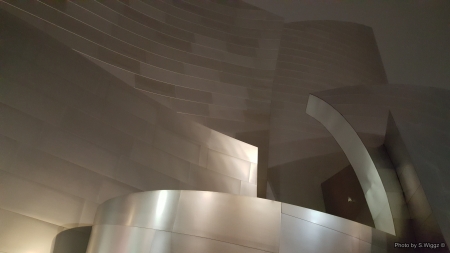 Walt Disney Concert Hall Closeup @ Night - building, chrome, los angeles, night, disney, hall, walt, concert