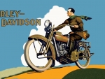 1920s Harley Davidson ad art