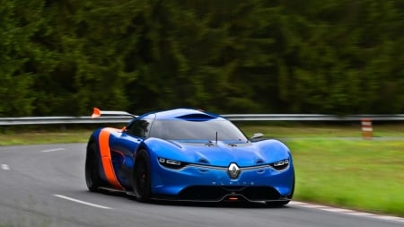 renault alpine a110 concept - french, alpine, concept, renault, grass