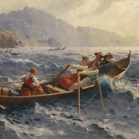 Stormy crossing of the fjord