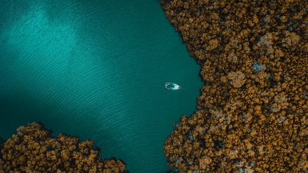 :-) - water, view from the top, summer, blue, beach, boat, sea, golf, vara