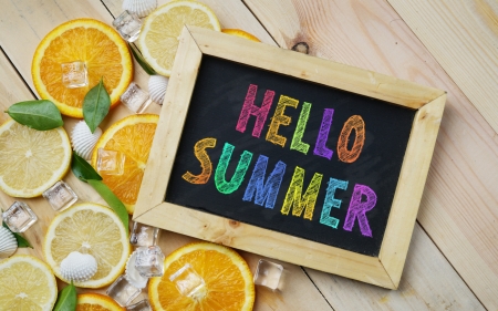 :-) - colorful, summer, fruit, card, vara, lemon