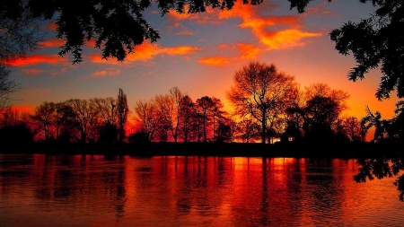 Sunset - nature, sky, sunset, cloud