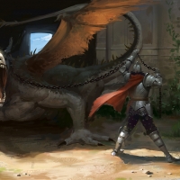 Knight and dragon