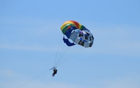 Parasailing in Portugal - sport, portugal, sky, parachute, parasailing