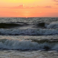 Waves at Sunset