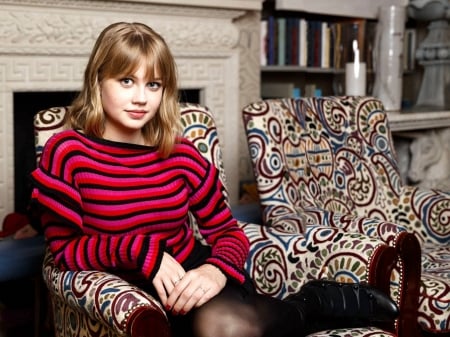 Angourie Rice - Angourie Rice, beautiful, 2018, actress, Rice, chair, stockings, model, Angourie, wallpaper