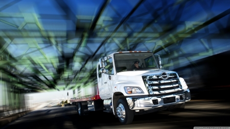 keep on truckin - truck, road, metal, bridge