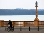 Cyclist on Promenade