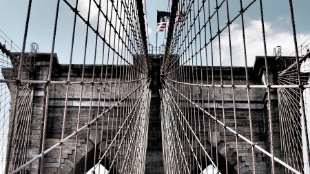 Brooklyn Bridge - Tower - architecture, monument, towers, brooklyn bridge