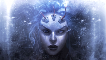 Caitlin Snow - face, fantasy, caitlin snow, comics, girl, blue