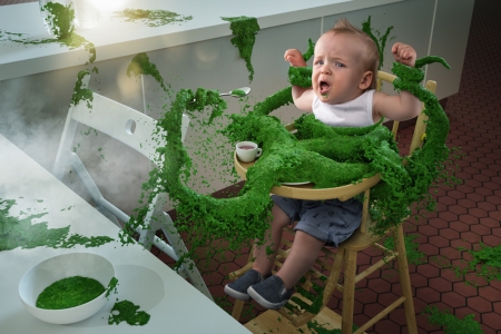 Self feeding mash - mash, child, copil, bpy, funny, baby, john wilhelm, situation, green