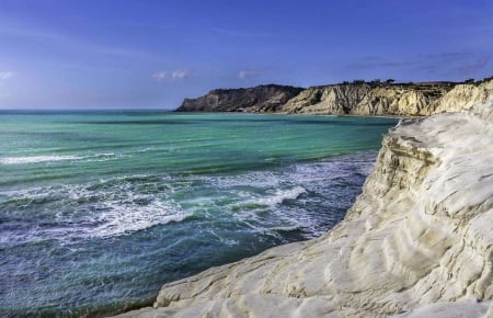 Lovely Beach - water, sand, rocks, sky