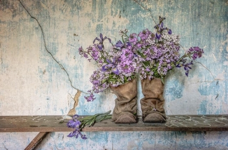 Wild Flowers - mouve, flowers, lavender, vintage