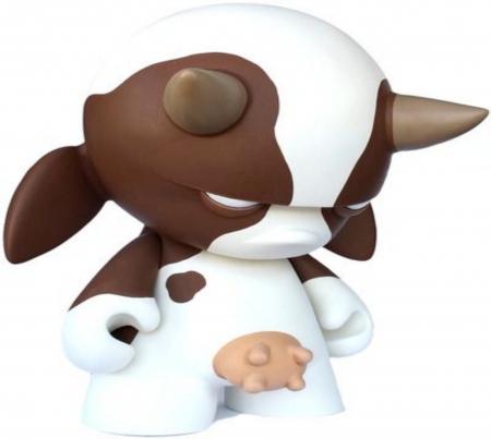 Mad Cow - Cute, Horns, Cow, Brown, White