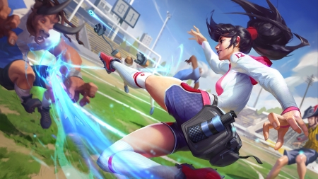 Akali - sport, fantasy, lol, football, akali, girl