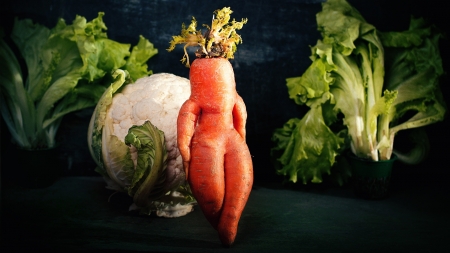 Funny carrot - Misshapen, Funny, Carrot, Vegetable