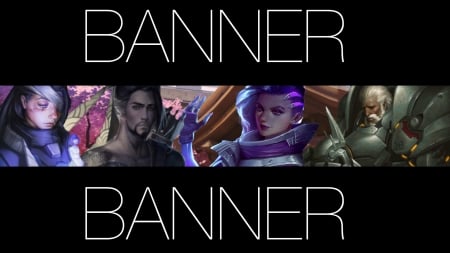 BANNER OVERWATCH - REINHARDT, ANA, HANAMURA, ZEYREX, OVERWATCH, SOMBRA, BANNER, HANZO