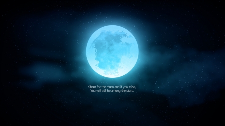 :-) - word, moon, blue, luna, quote