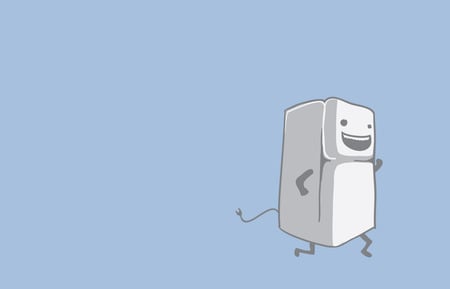 Running Fridge - entertainment, funny, cartoon