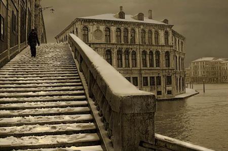 Bridge - snow, frosty, winter, bridge