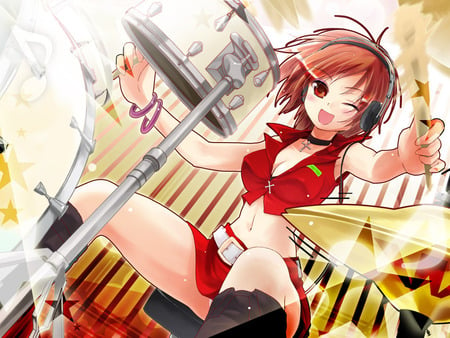 Meiko Vocaloid Wallpaper vocloids 831733 1024 768 - girl, music, fantasy, red