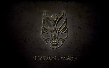 Tribal Mask - abstract, mask, text, 3d, texture, tribal