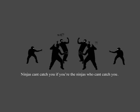 Ninjas can't catch you if you're the ninjas they can't catch