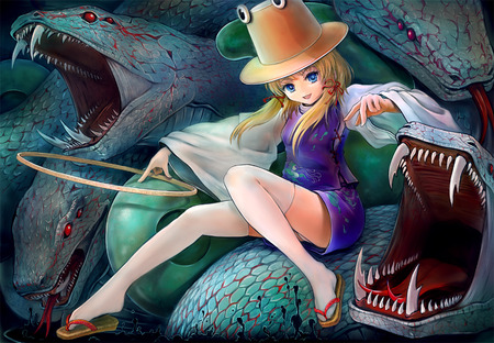 Suwako - anime, native god, touhou, moriya suwako