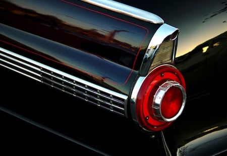 black beauty - red, old, chrome, car, black