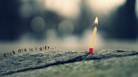 :-) - word, bokeh, candle, quote