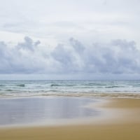 Beautiful Beach & Cloudy Seascape