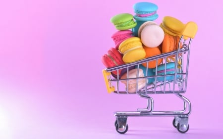 :-) - colorful, macaron, funny, food, dessert, pink, sweet