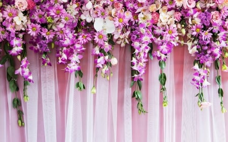 Flowers - wedding, texture, flower, pink