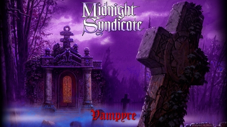 Midnight Syndicate - vampire, music, cemetery, mist, horror, gothic, night, art