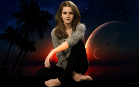 Emma-Watson-Night - night, emma, actress, model