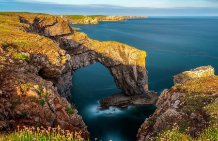 Wales - view, ocean, beautiful, wales, sea, rocks, coast