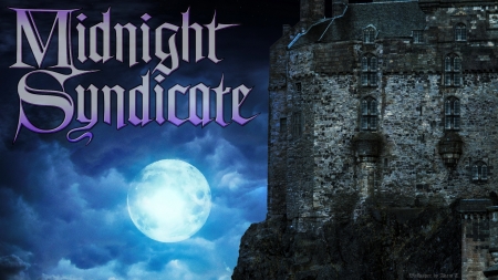 Ancient castle at the full moon - castle, night, music, gothic, fantasy