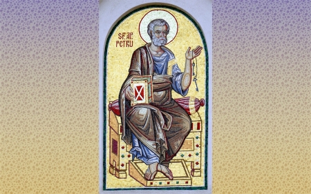 Saint Apostle Peter - saint, romania, apostle, bucharest, mosaic, icon, peter