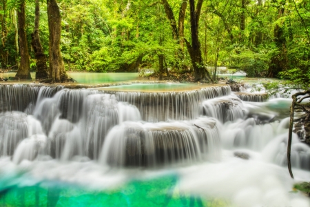 Waterfalls - Trees, Nature, Waterfall, River, Forest