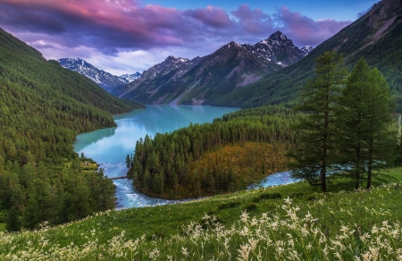 Lake Kucherla - nature, photography, panorama, beauty, mountains, lakes, sky