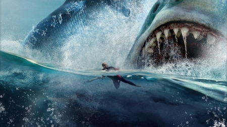 the meg - shark, man, ocean, meg