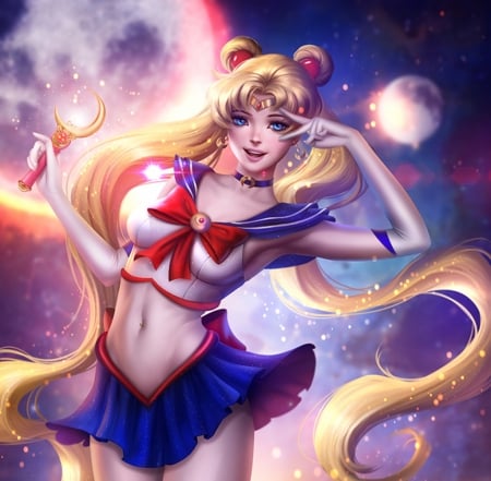 Sailor Moon - sailor moon, manga, fantasy, anime, ayyasap, luminos