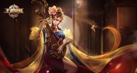 Lovely princess - lasso, girl, flower, pink, superb, frumusete, fantasy, instrument, gorgeous, princess