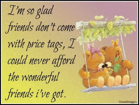 I'M SO GLAD - CARD, FRIENDS, COMMENT, GLAD